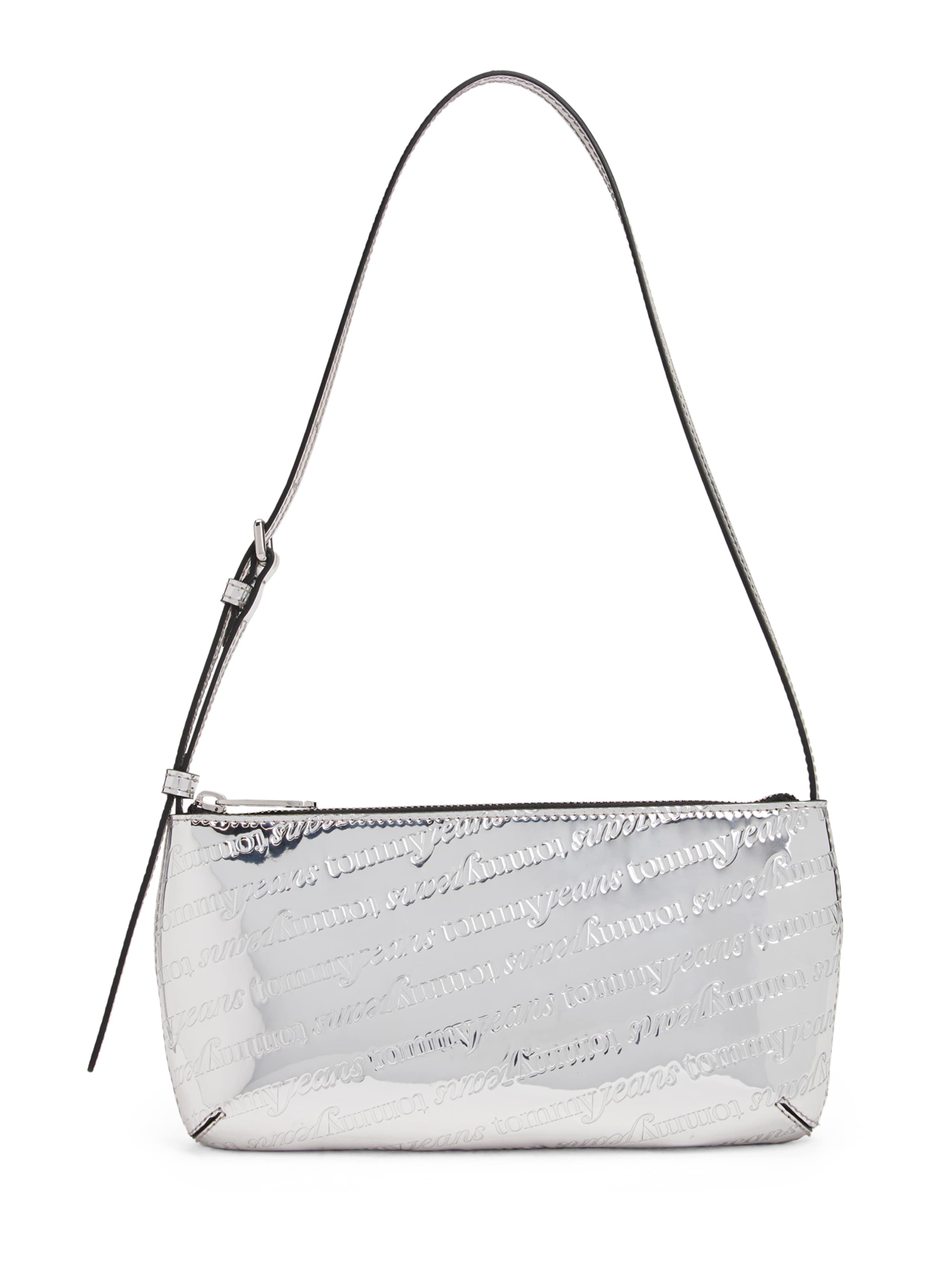 Tommy Jeans Olkalaukku 'MUST' värissä harmaa: etupuoli