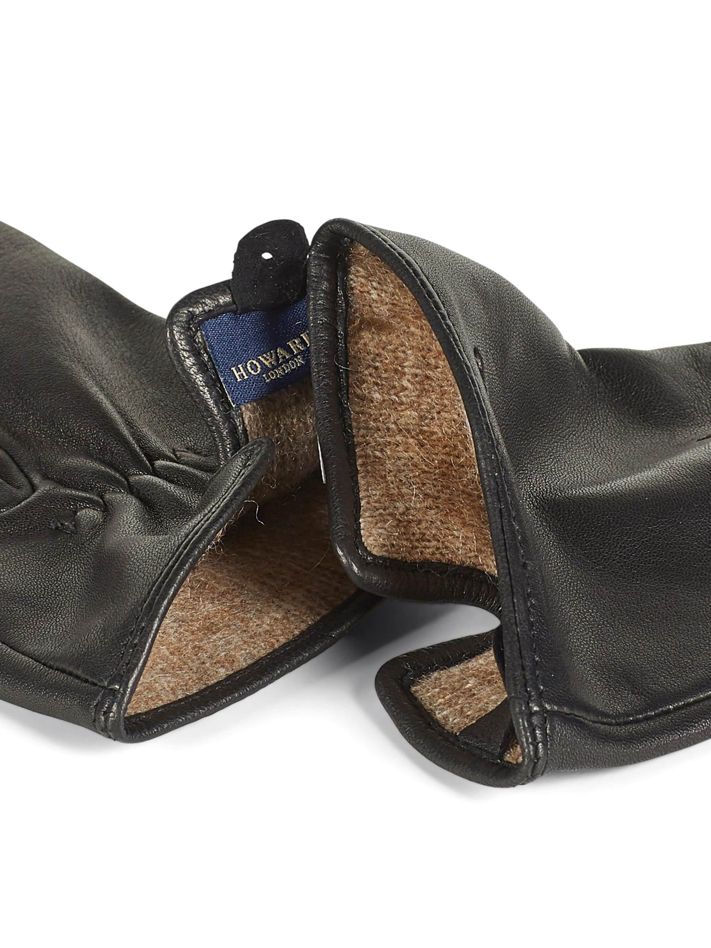 Howard London - Guantes con dedos 'Women's Leather Gloves Cleo Black' en negro
