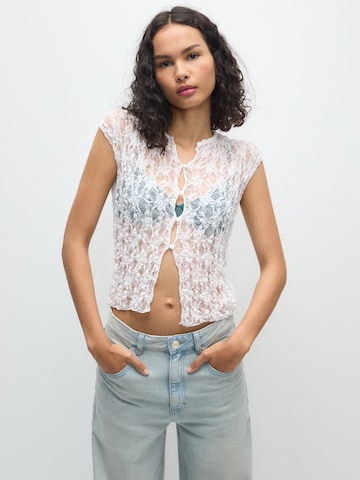 Pull&Bear Blouse in Grey: front