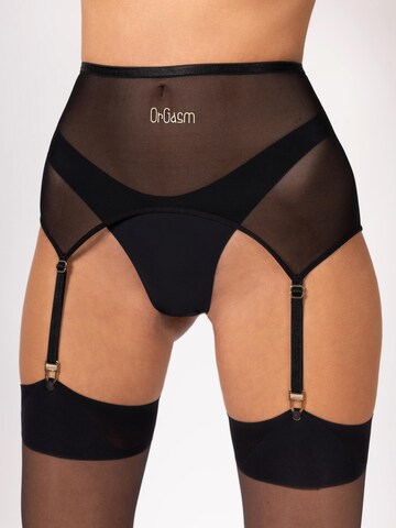 OrGasm Hosenträger in Schwarz: Vorderseite
