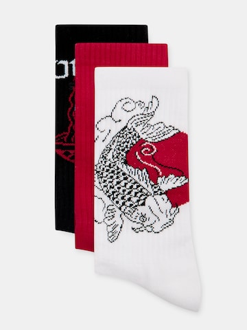 Chaussettes Pull&Bear en rouge