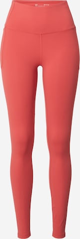 UNDER ARMOUR Skinny Sports trousers 'Meridian' in Red: front