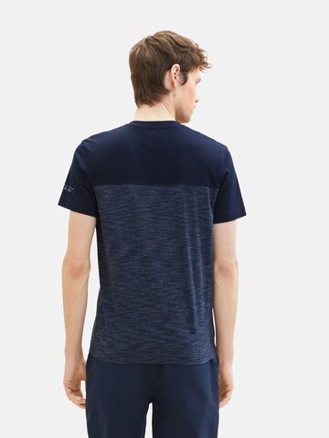 TOM TAILOR T-Shirt 'Serafino' in Blau