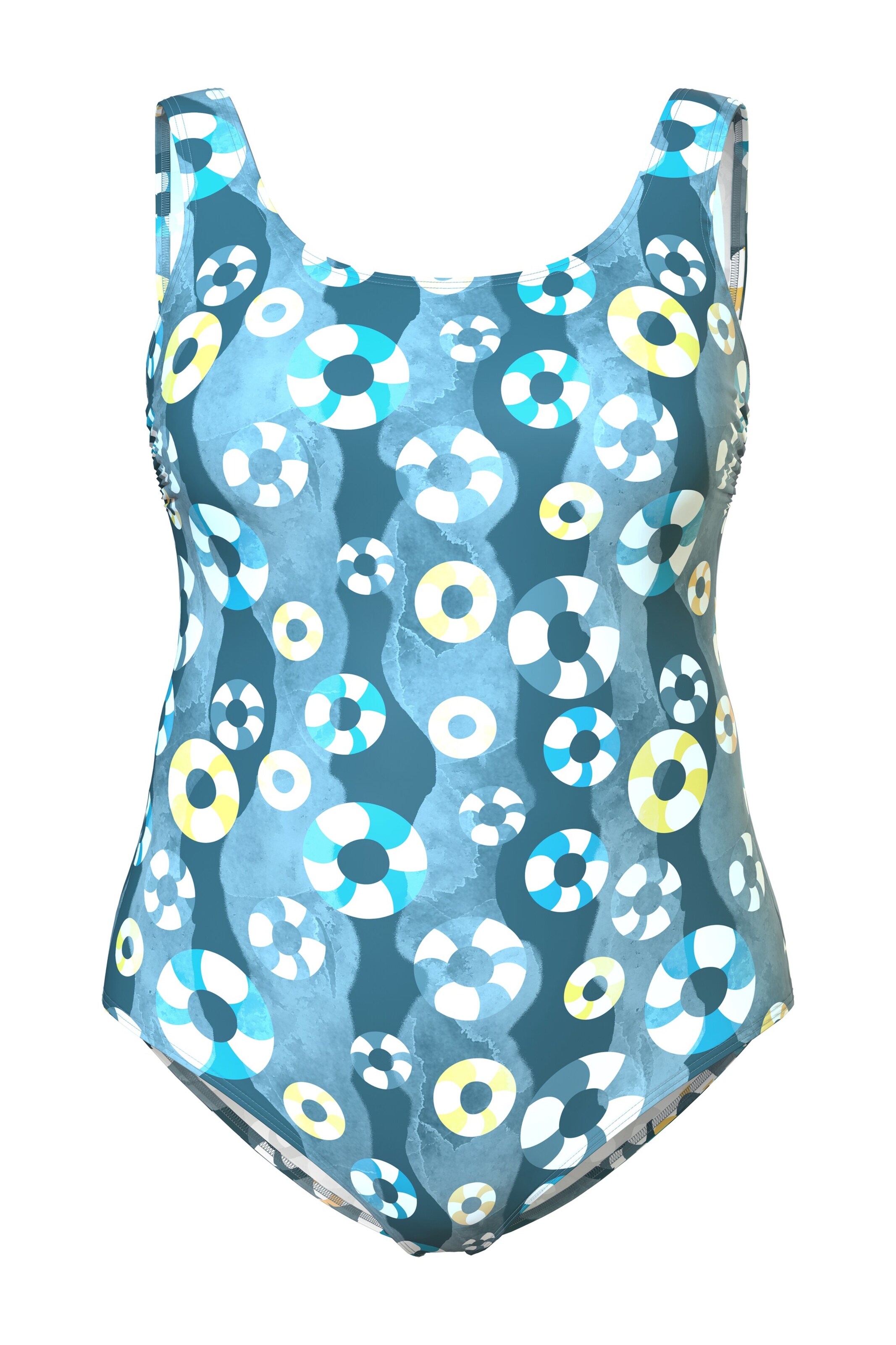 Ulla Popken Badpak in Blauw: voorkant