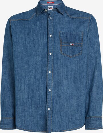Tommy Jeans Klasický střih Košile – modrá: přední strana