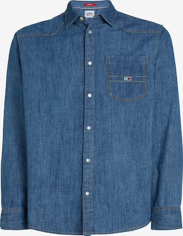 Tommy Jeans جينز مضبوط قميص بلون أزرق: الأمام