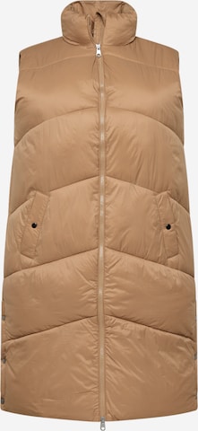 Vero Moda Curve Vest 'Uppsala' in Brown: front