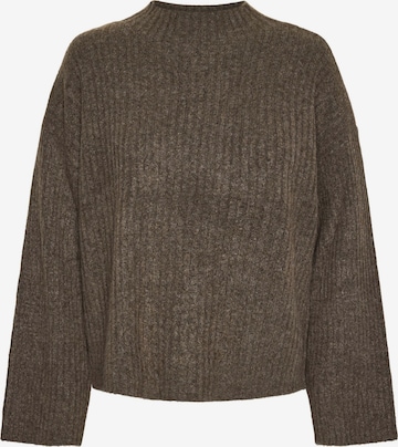 PIECES Pullover 'Tulle' in Braun: Vorderseite