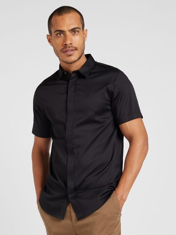 ARMANI EXCHANGE Regular fit Button Up Shirt in Black: front