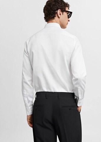 MANGO MAN Slim fit Button Up Shirt 'Boston' in White
