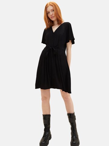 TOM TAILOR DENIM - Vestido camisero en negro