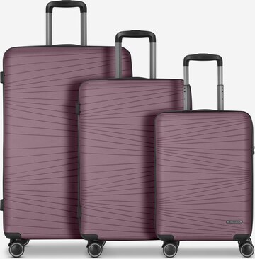 Franky Suitcase Set 'Dallas 3.0' in Purple: front
