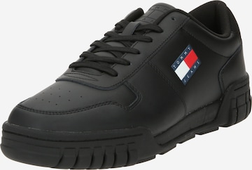 Tommy Jeans - Zapatillas deportivas bajas 'Essential' en negro: frente