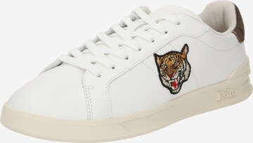 Sneaker low de la Polo Ralph Lauren pe alb: față