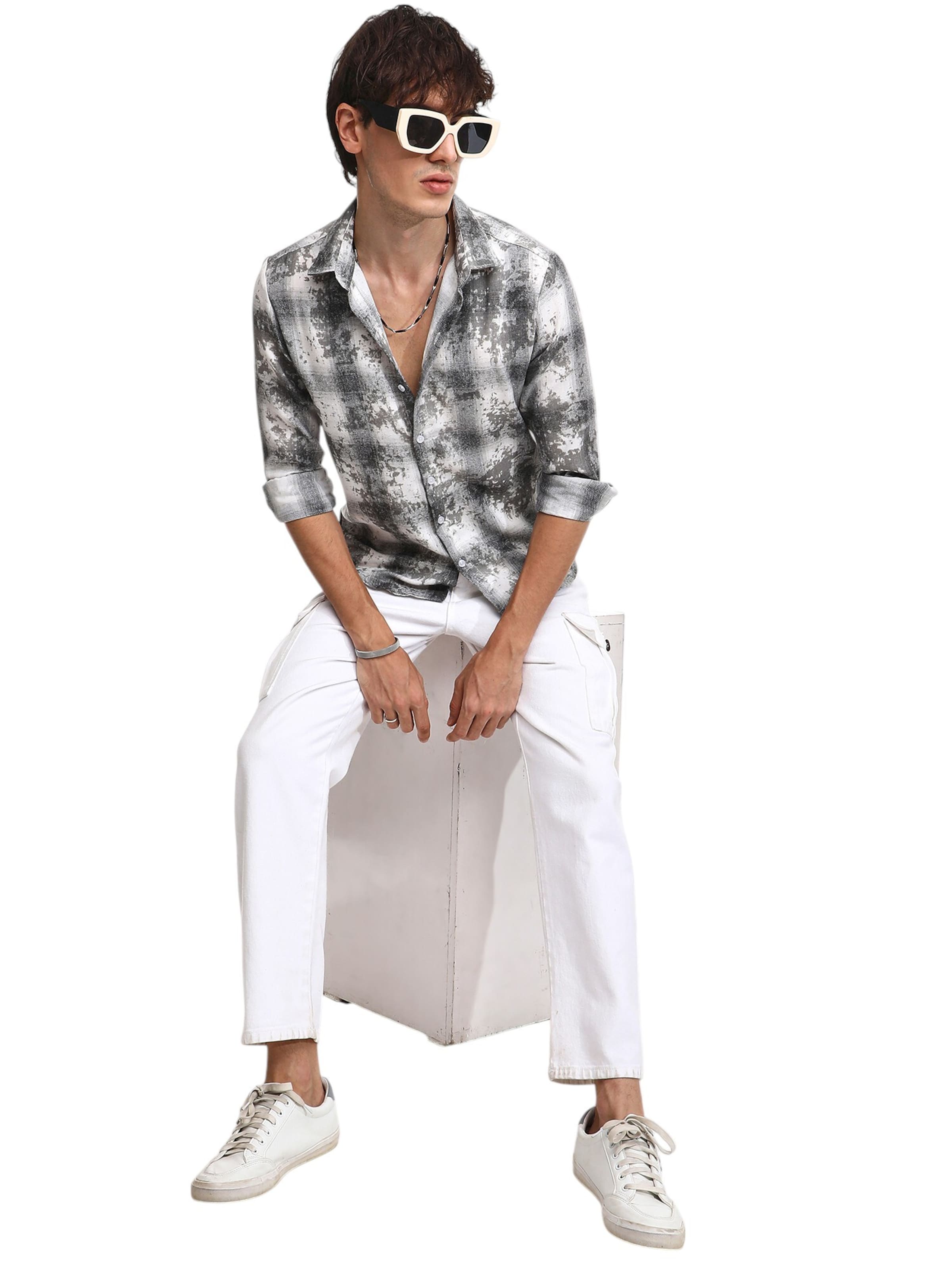 Regular fit Camicia 'Kinley' di Campus Sutra in grigio