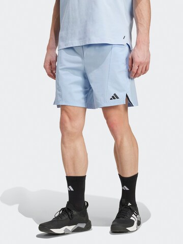 mėlyna ADIDAS PERFORMANCE Sportinės kelnės 'Designed for Training': priekis