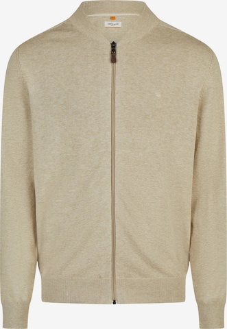 redmond Strickjacke 'Basic' in Beige: Vorderseite