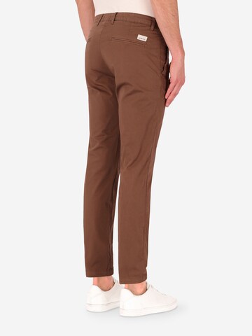 Distretto12 Slim fit Chino Pants 'Sidney' in Brown