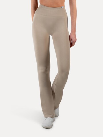 évasé Leggings 'Oriana' Smilodox en beige : devant