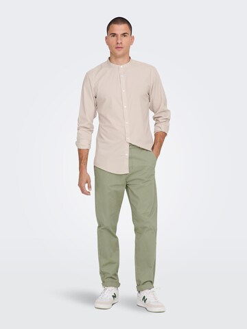 Only & Sons Regular Chino Pants 'Kent' in Green