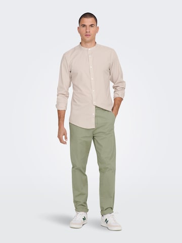 Only & Sons Regular Chino Pants 'Kent' in Green