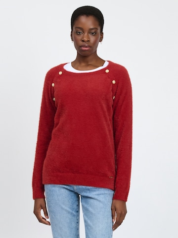 Influencer Sweter w kolorze czerwony: przód
