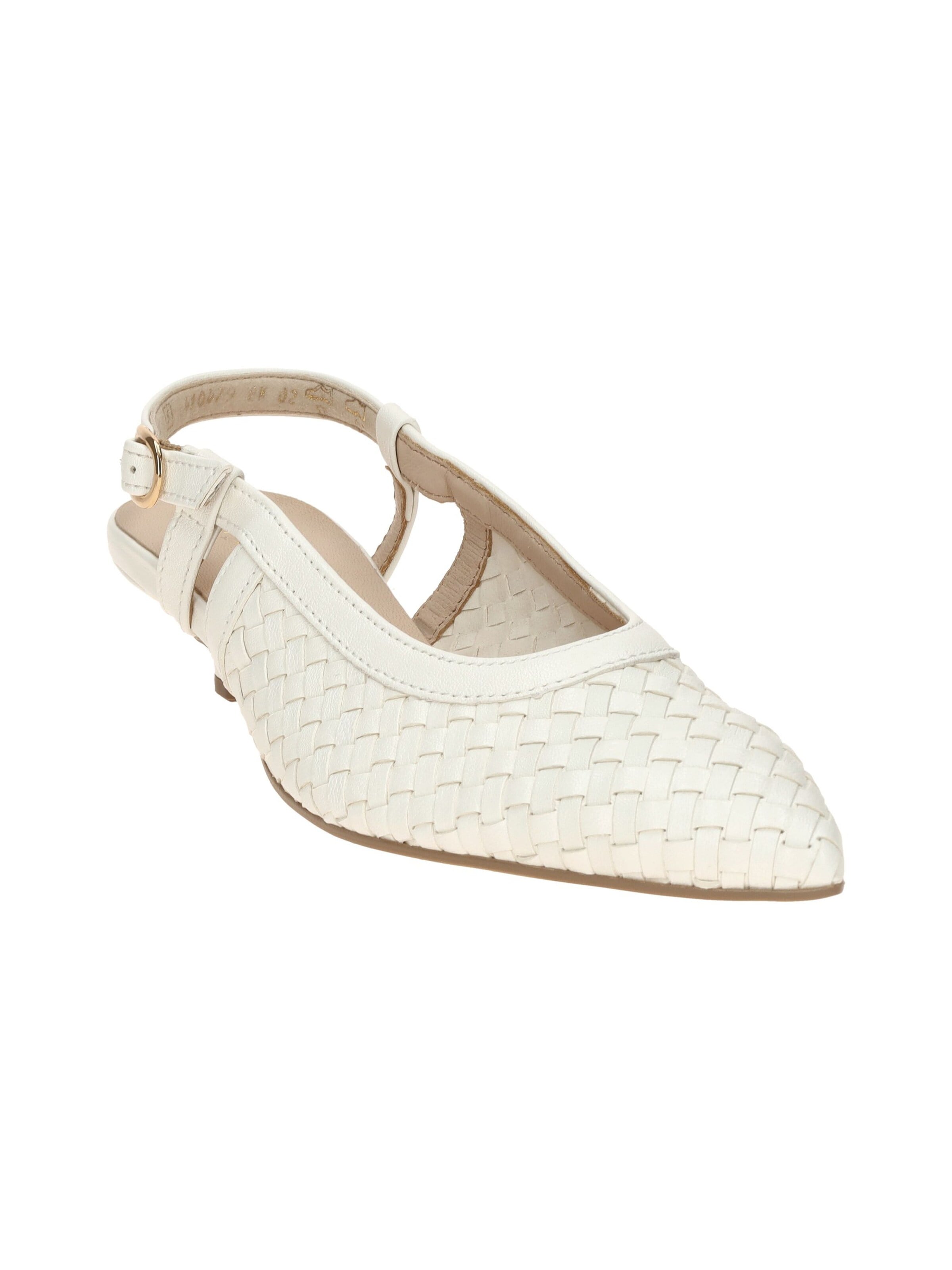 GABOR Slingback Pumps 'Flecht' in White