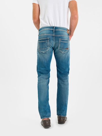 Coupe slim Jean Le Temps Des Cerises en bleu