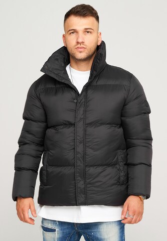 behype Winter Jacket 'BHJEFFREY' in Black: front