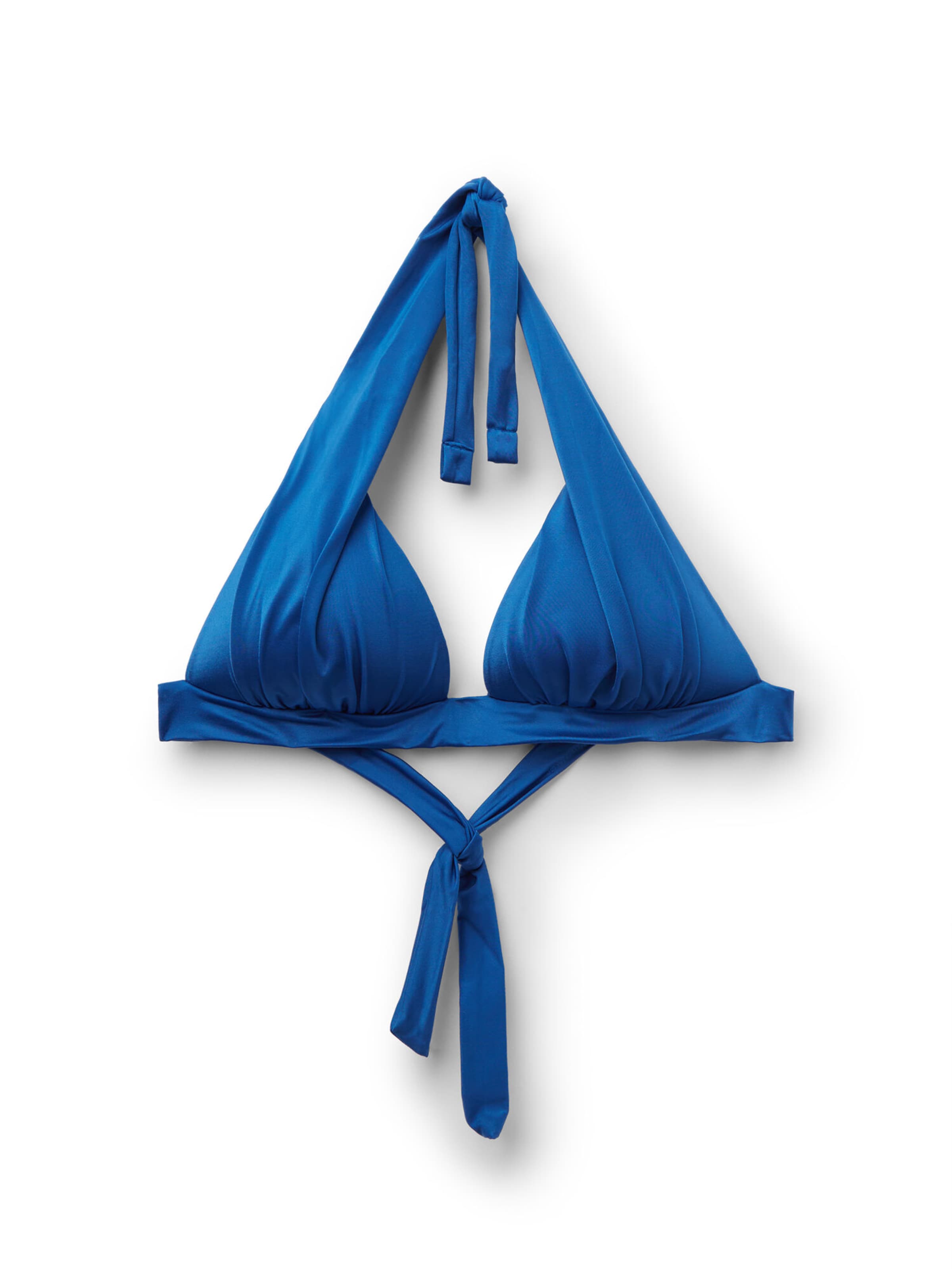 CALZEDONIA Bikinitop 'Shiny Satin' in Blau: Vorderseite