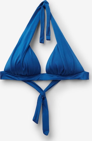 CALZEDONIA Bikinitop 'Shiny Satin' in Blau: Vorderseite