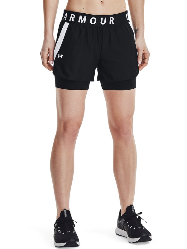 UNDER ARMOUR Regular Workout Pants 'Play Up' in Black
