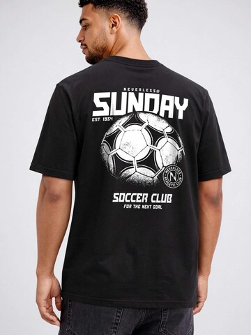 Neverless Shirt 'Sunday Soccer Club' in Black