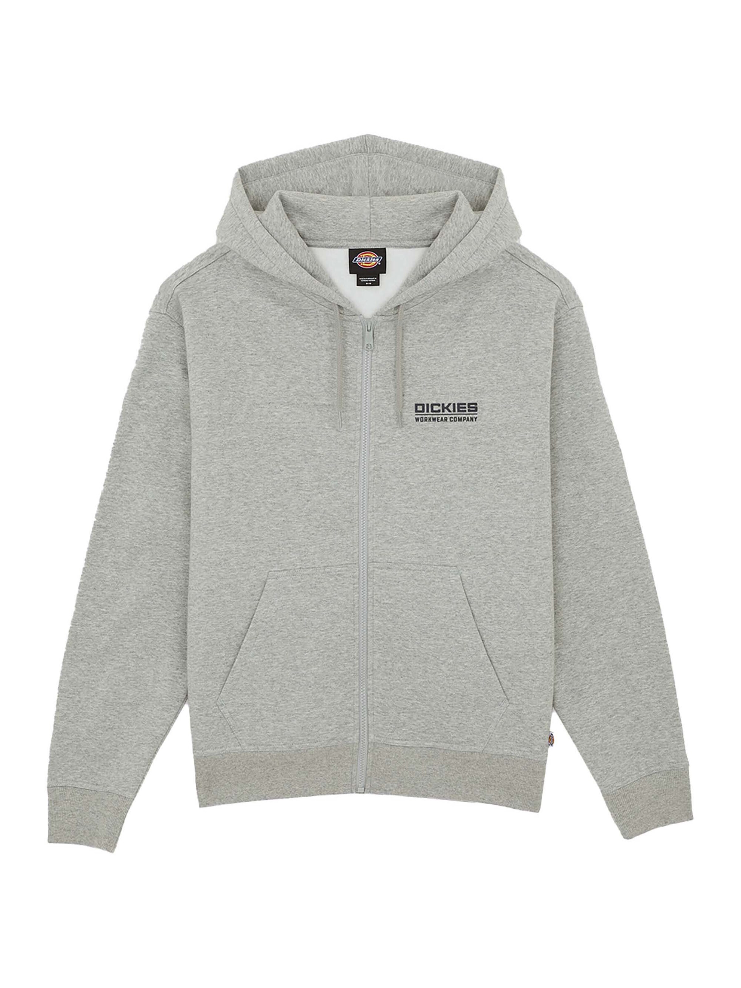 DICKIES Zip-Up Hoodie 'Bolivar Fz' in Grey: front