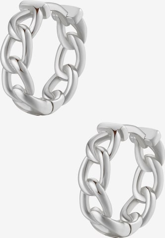 Hey Happiness Ohrringe 'Chunky Chain' in Silber: Vorderseite