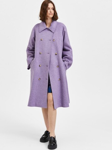 SELECTED FEMME Between-Seasons Coat in Purple