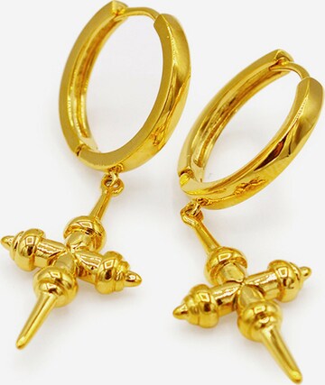 Corazul Earrings in Gold: front