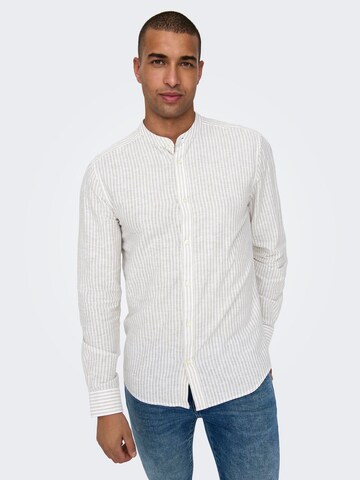 Only & Sons - Slim Fit Camisa 'Caiden' em cinzento