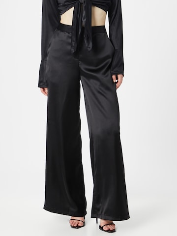 Nasty Gal Wide leg Trousers in Black: front