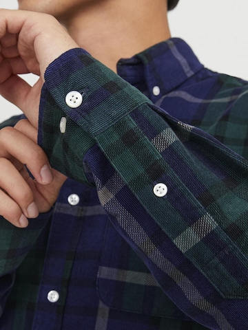 JACK & JONES Regular fit Button Up Shirt in Blue