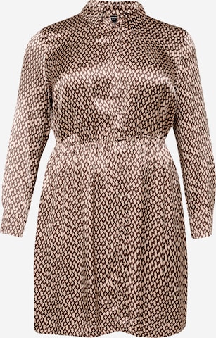 Forever New Curve Shirt Dress in Brown: front