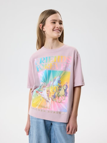 T-Shirt 'Unicorn Academy' TWO SOON en violet : devant