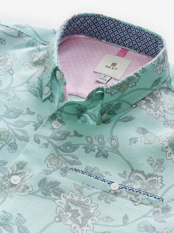 Next Regular fit Button Up Shirt in Blue