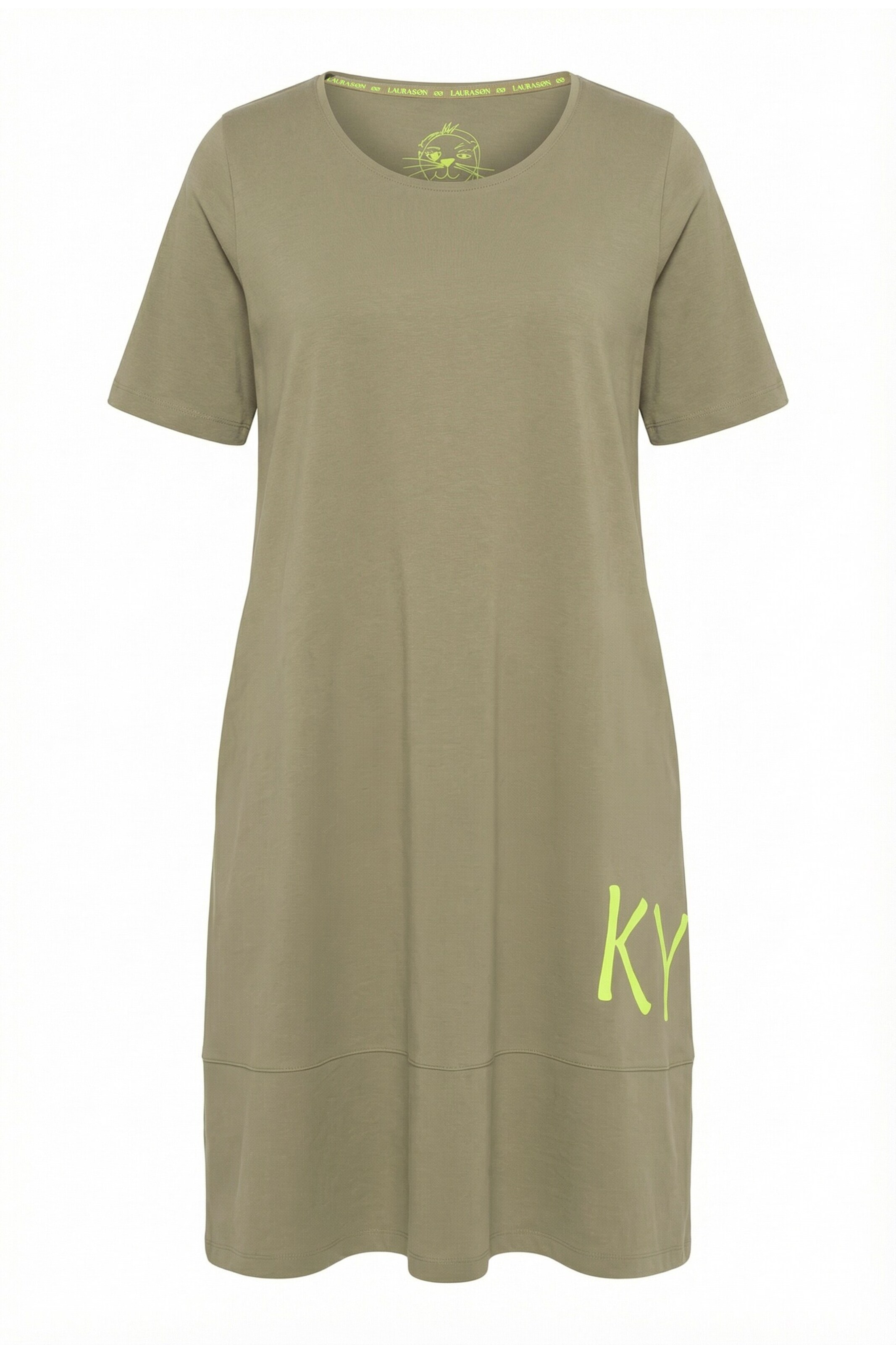 LAURASØN Jurk in Groen: voorkant