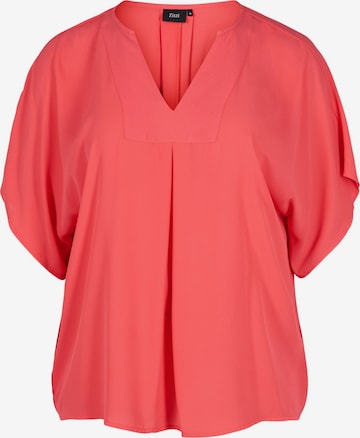 Zizzi Blouse 'Viola' in Rood: voorkant