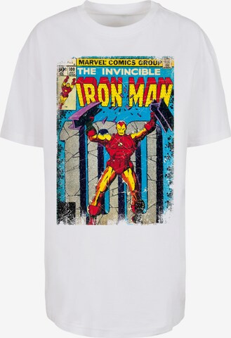 Maglietta 'Marvel Iron Man Cover' di F4NT4STIC in bianco: frontale