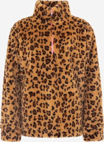 Zwillingsherz Sweatshirt in Bruin: voorkant