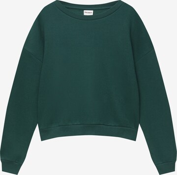 Pull&Bear Sweatshirt in Groen: voorkant