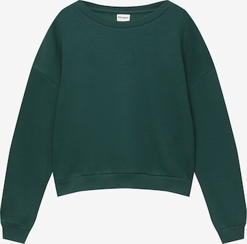 Pull&Bear Sweatshirt i grön: framsida