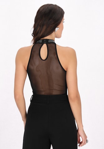 faina - Camisa body 'Fashion Look' em preto